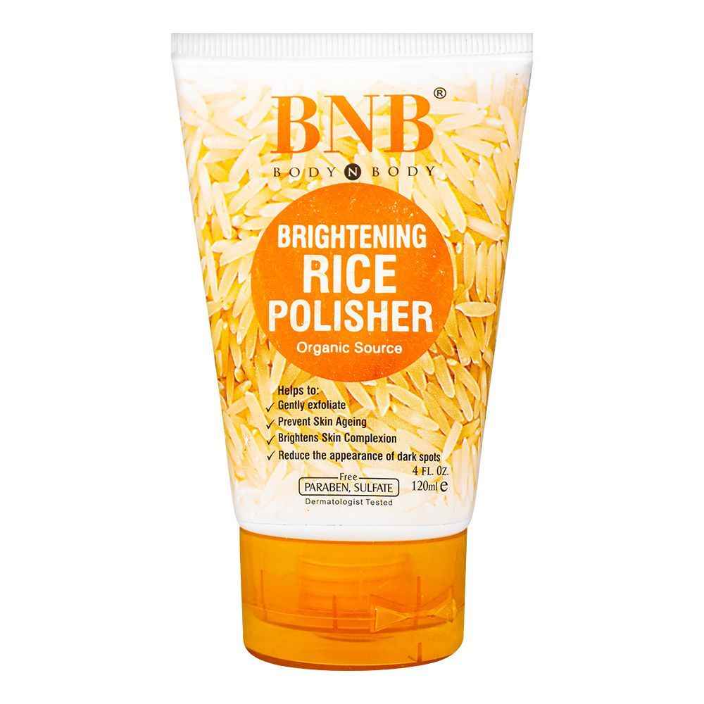 BNB Whitening Rice Polisher (120ml)– Gentle Exfoliating & Brightening Face Scrub