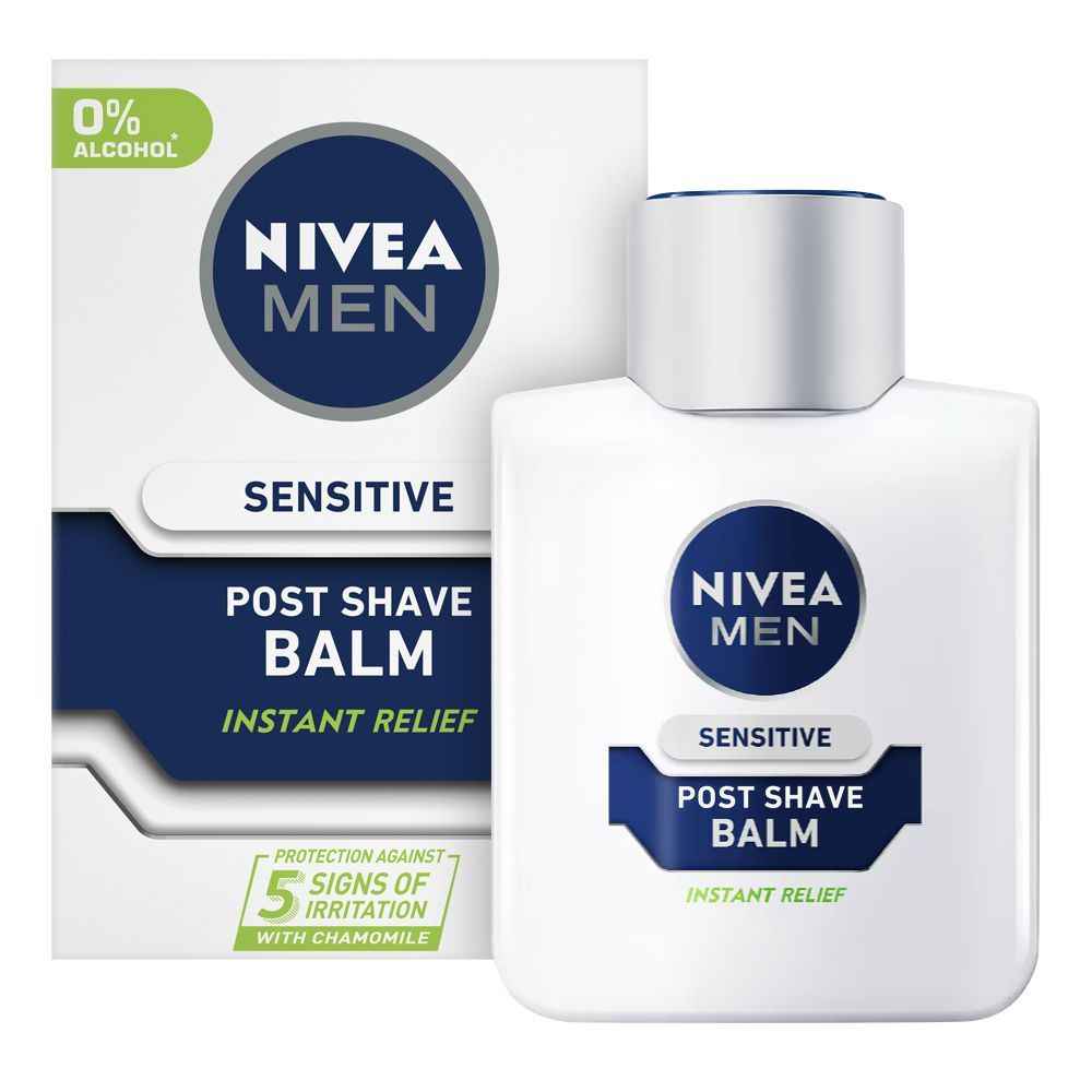 Nivea Men Sensitive Post Shave Balm – 100ml (Made in Europe) | Soothes & Hydrates Skin