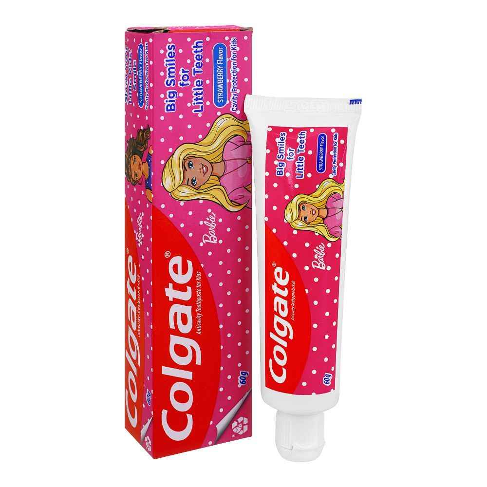 Colgate Barbie Strawberry Flavor Kids Toothpaste 60 g – Fun Cavity Protection & Gentle Cleaning