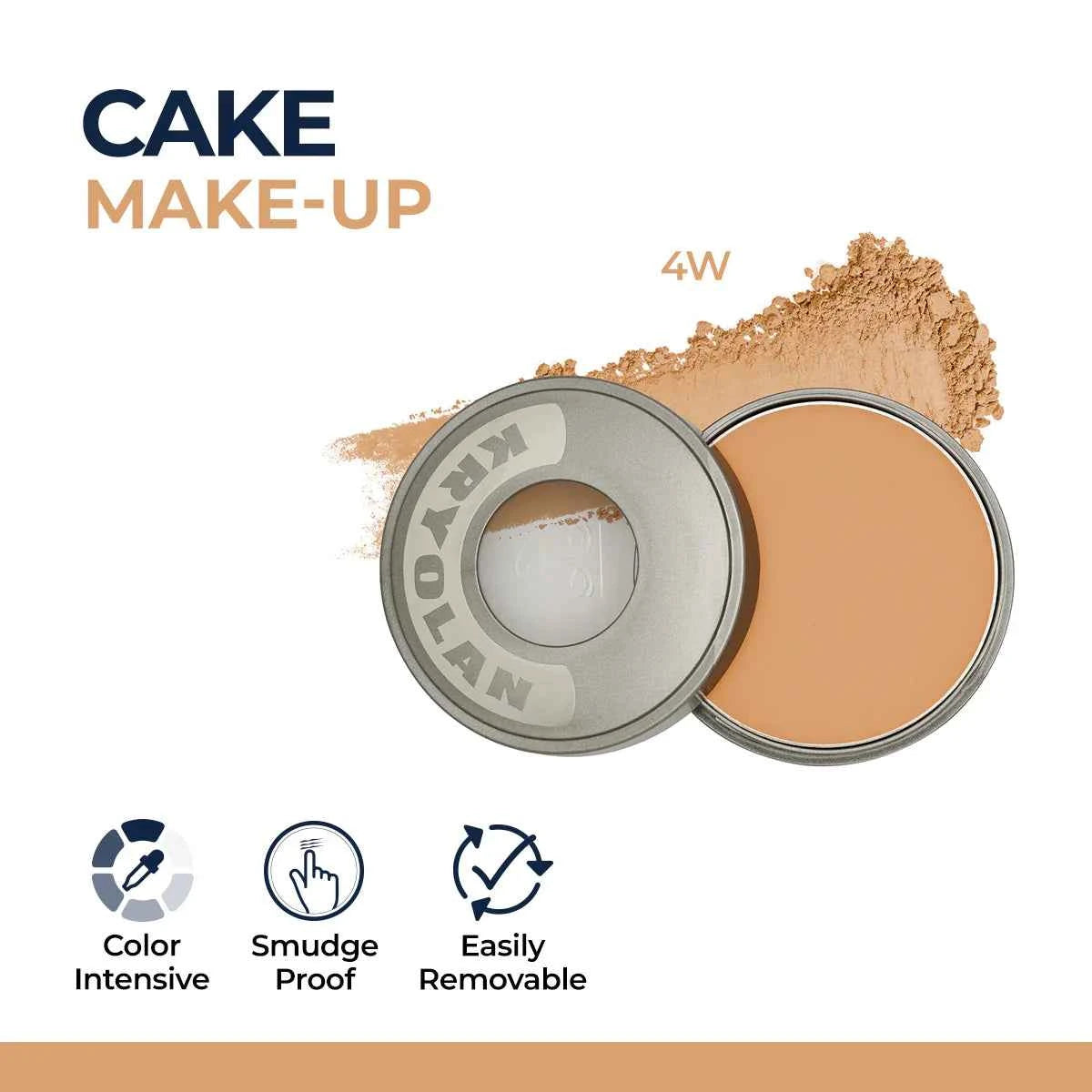 Kryolan Professional Cake Makeup - Water & Sweat Resistant Body Foundation