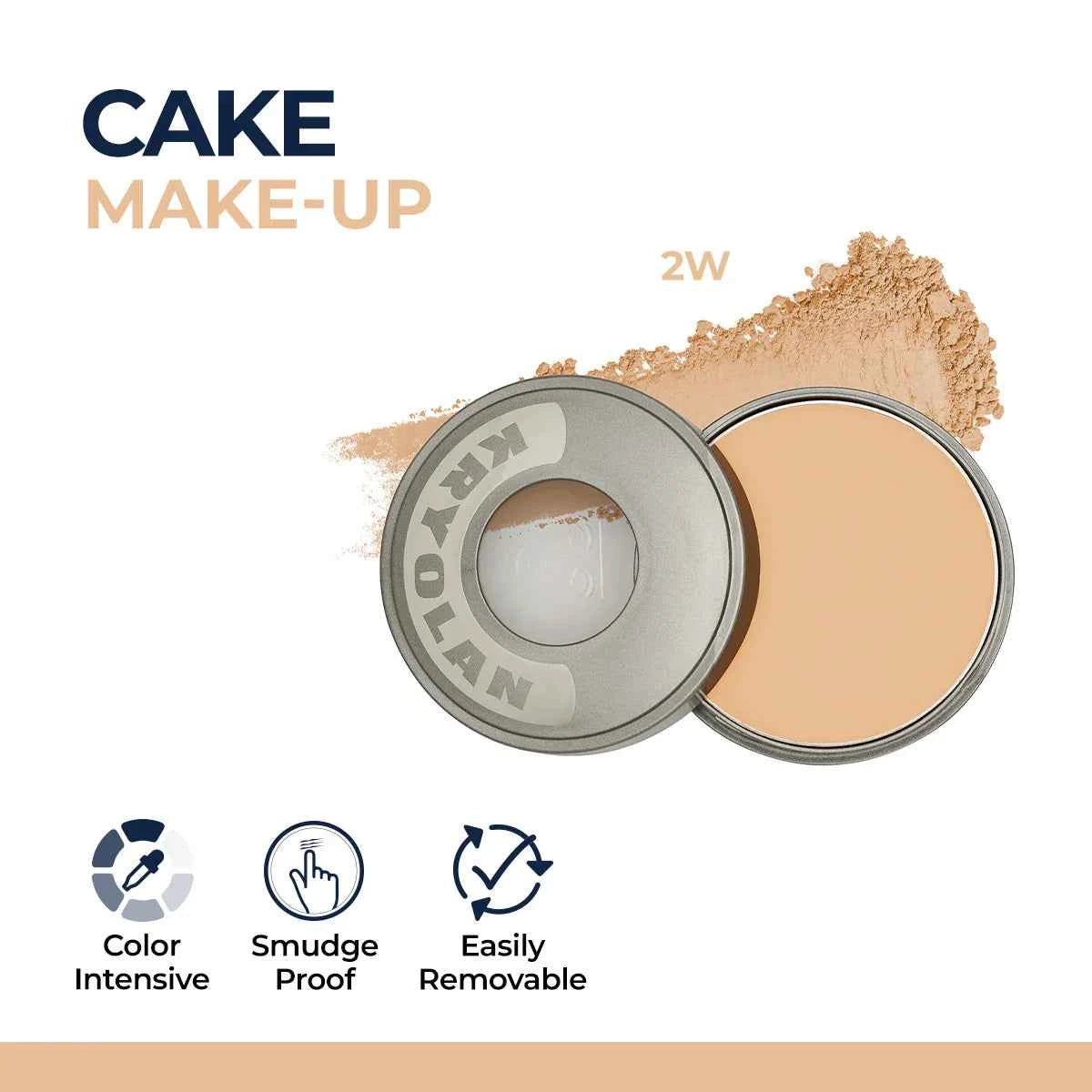 Kryolan Professional Cake Makeup - Water & Sweat Resistant Body Foundation