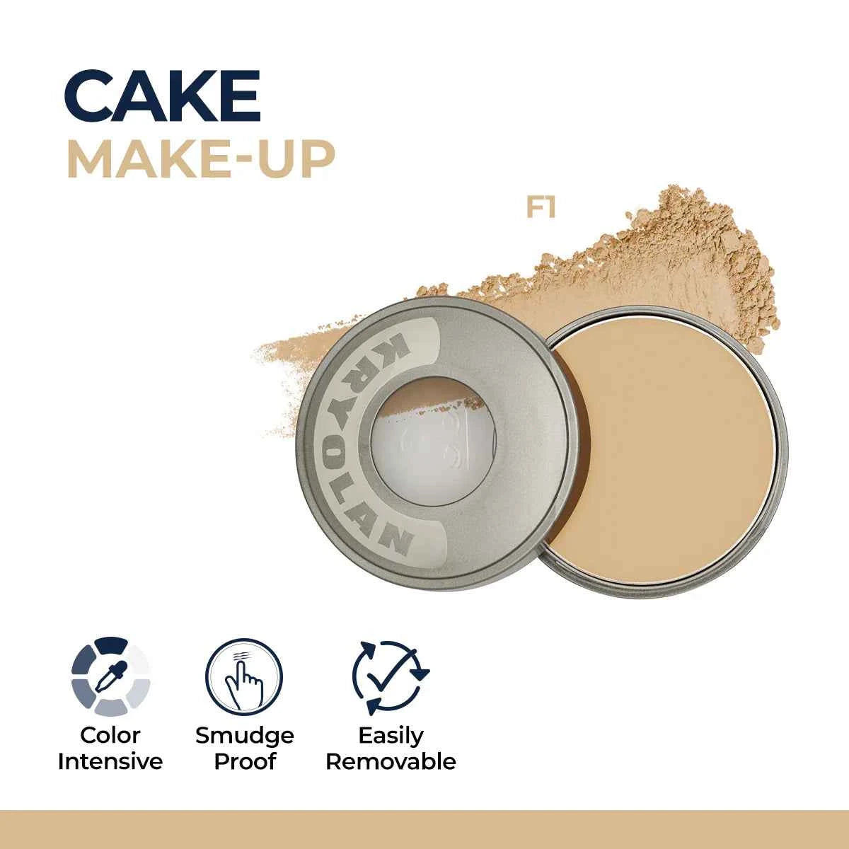 Kryolan Professional Cake Makeup - Water & Sweat Resistant Body Foundation