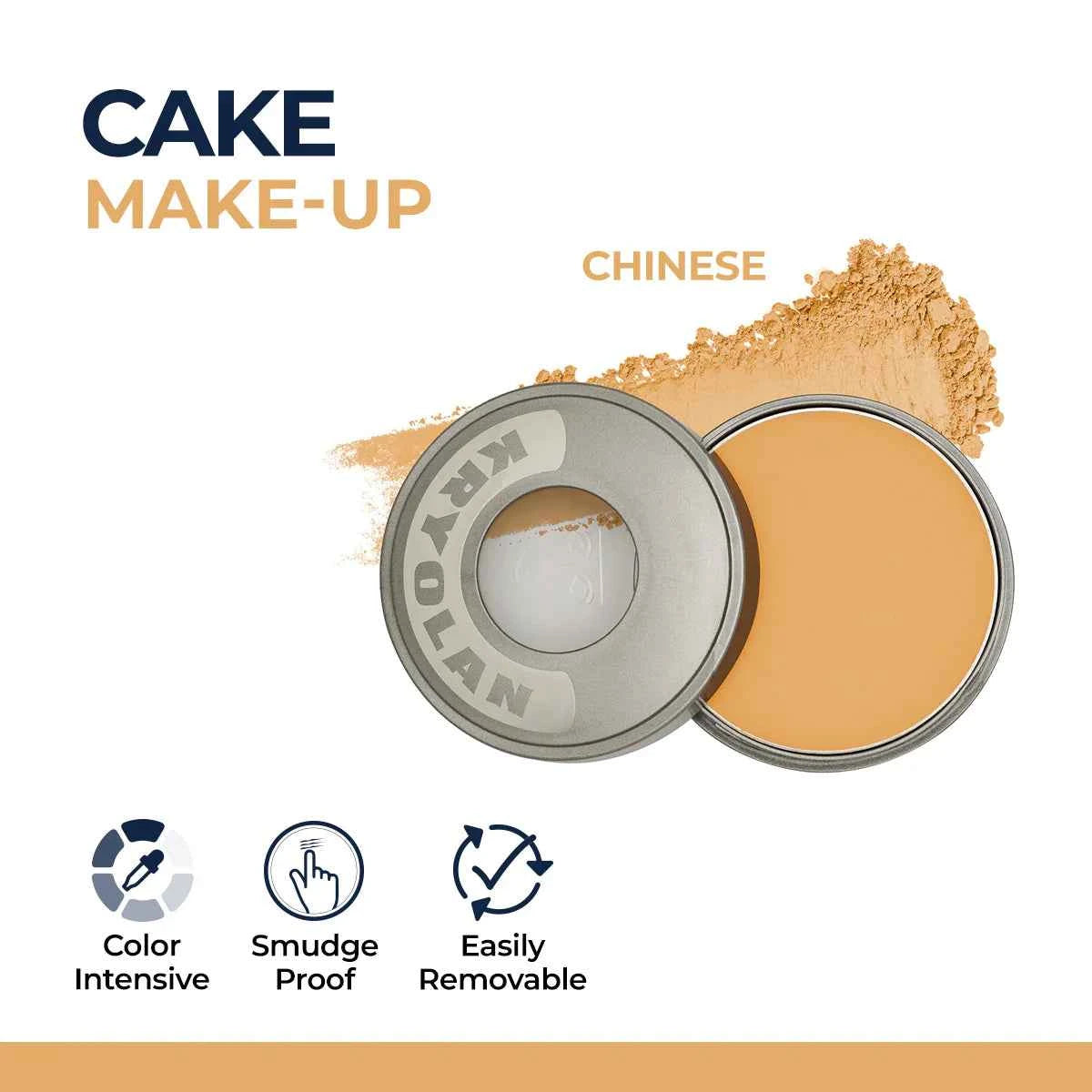 Kryolan Professional Cake Makeup - Water & Sweat Resistant Body Foundation