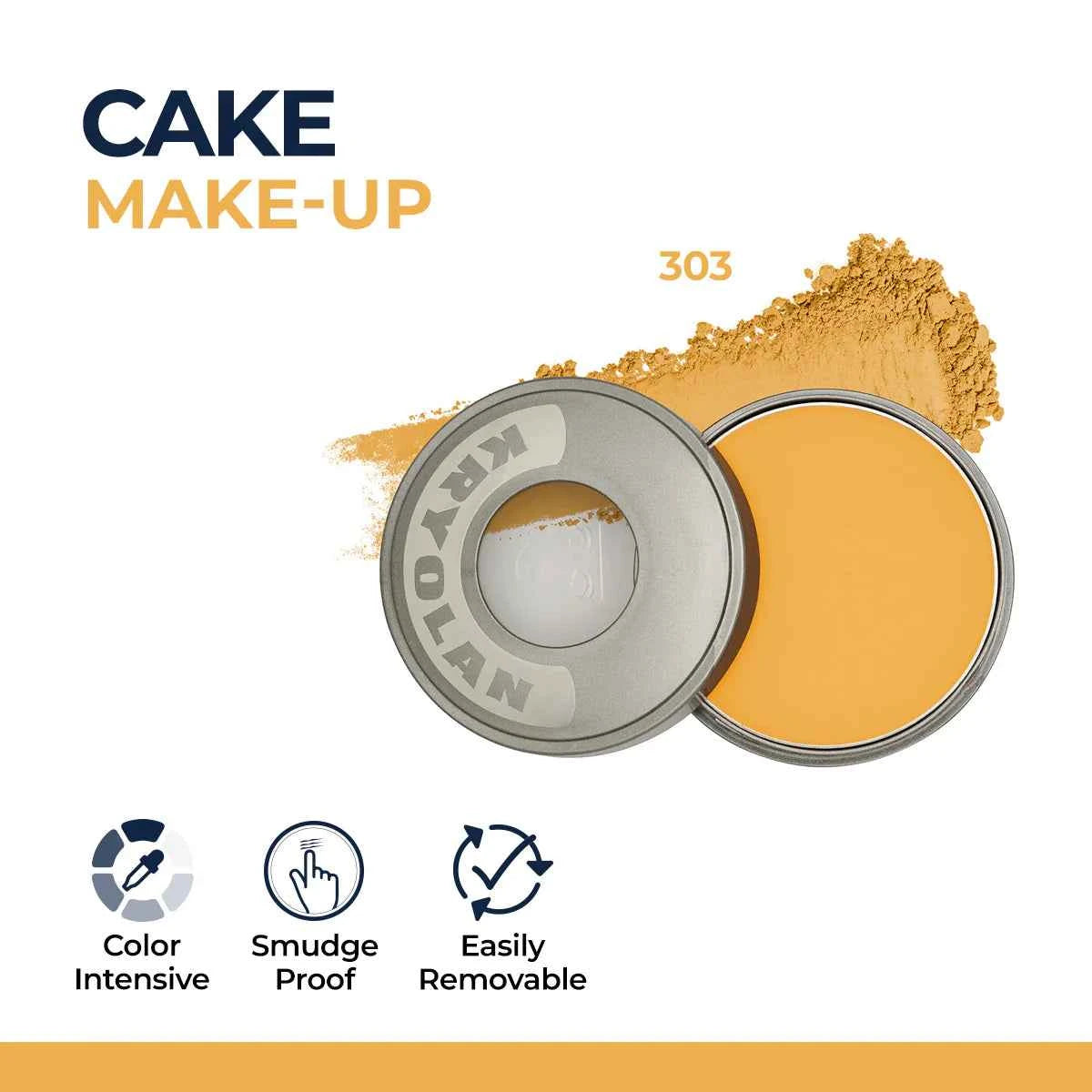 Kryolan Professional Cake Makeup - Water & Sweat Resistant Body Foundation