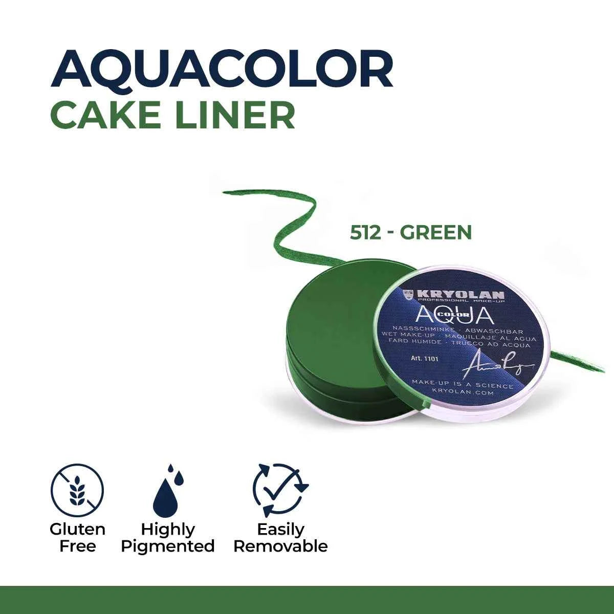 Kryolan Aquacolor Professional Water-Activated Cake Eyeliner