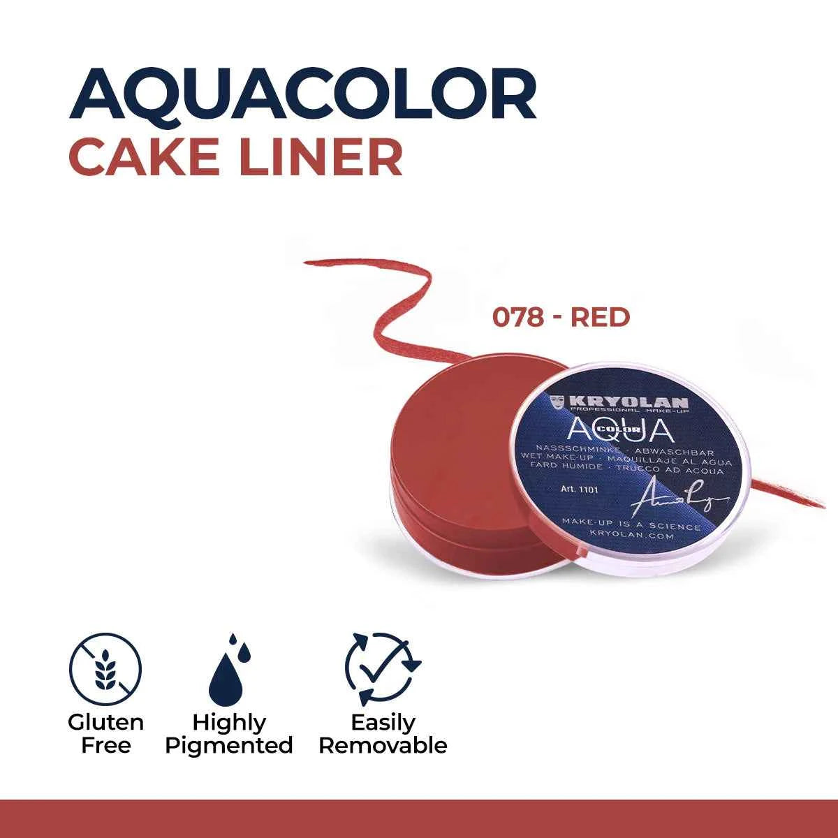 Kryolan Aquacolor Professional Water-Activated Cake Eyeliner