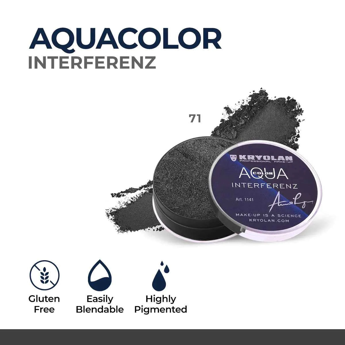 Kryolan Aquacolor Interferenz Face & Body Paint – Professional Water-Based Makeup