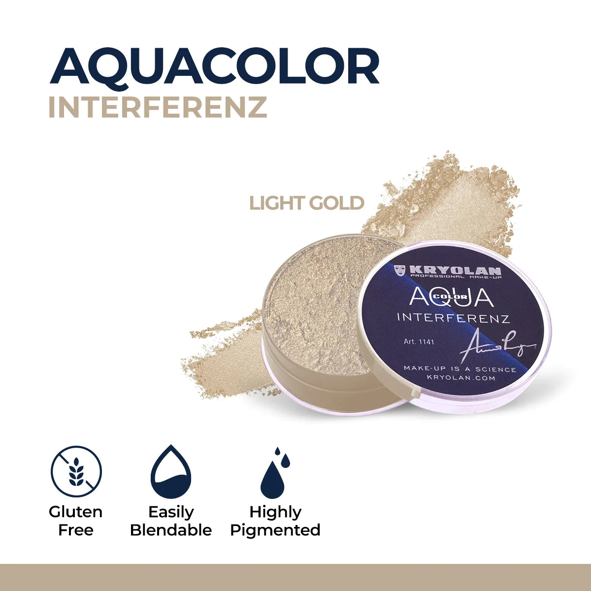 Kryolan Aquacolor Interferenz Face & Body Paint – Professional Water-Based Makeup