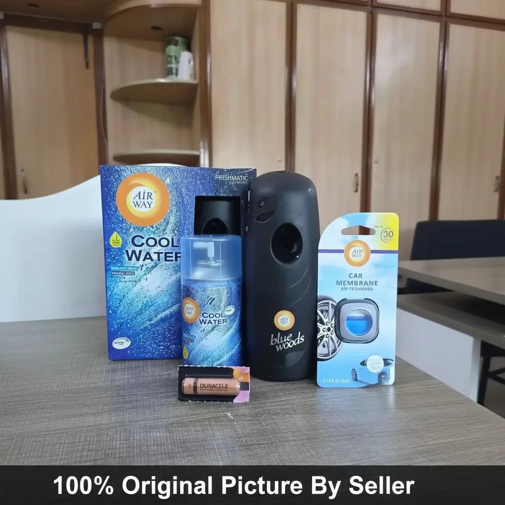 Airway Automatic Air Freshener Machine with Free Car Air Freshener & Refill – Cool Water