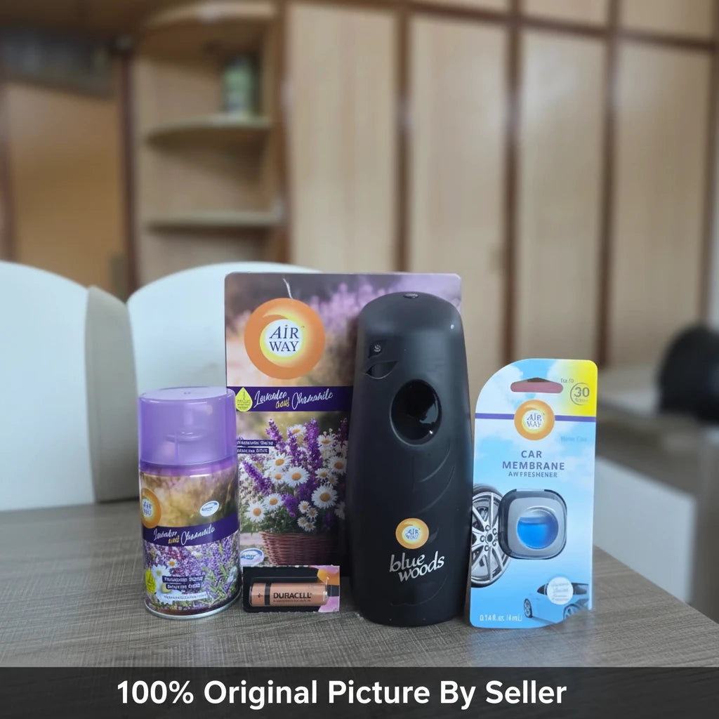 Airway Automatic Air Freshener Machine with Free Car Air Freshener & Refill β Lavender and Chamomile