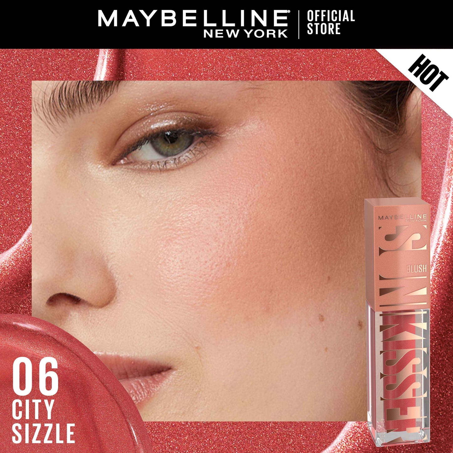Maybelline - New York Sunkisser Liquid Glow Blush - Original City Sizzle 06