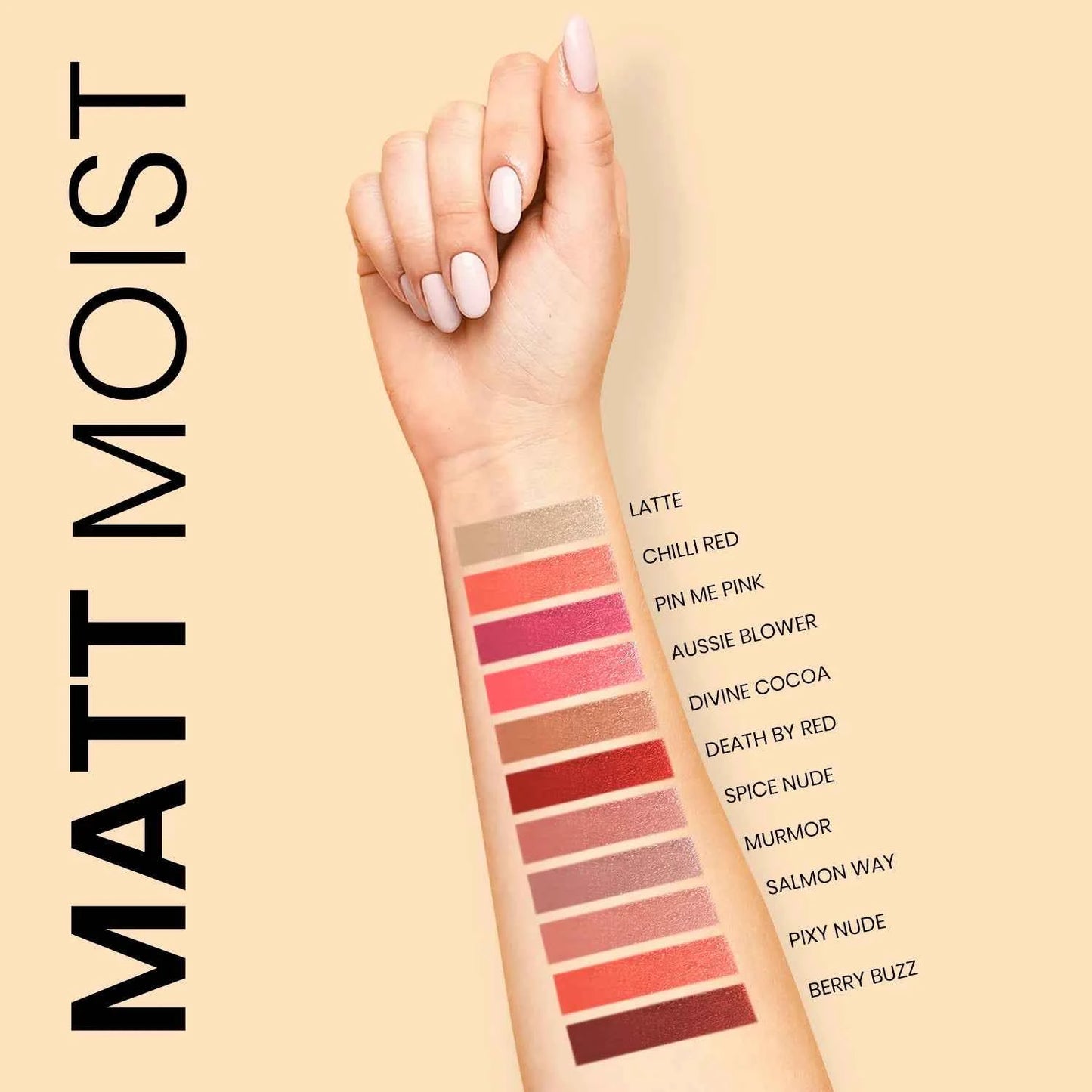 ST London – Matt Moist Long-Lasting Lipstick (Pixy Nude)