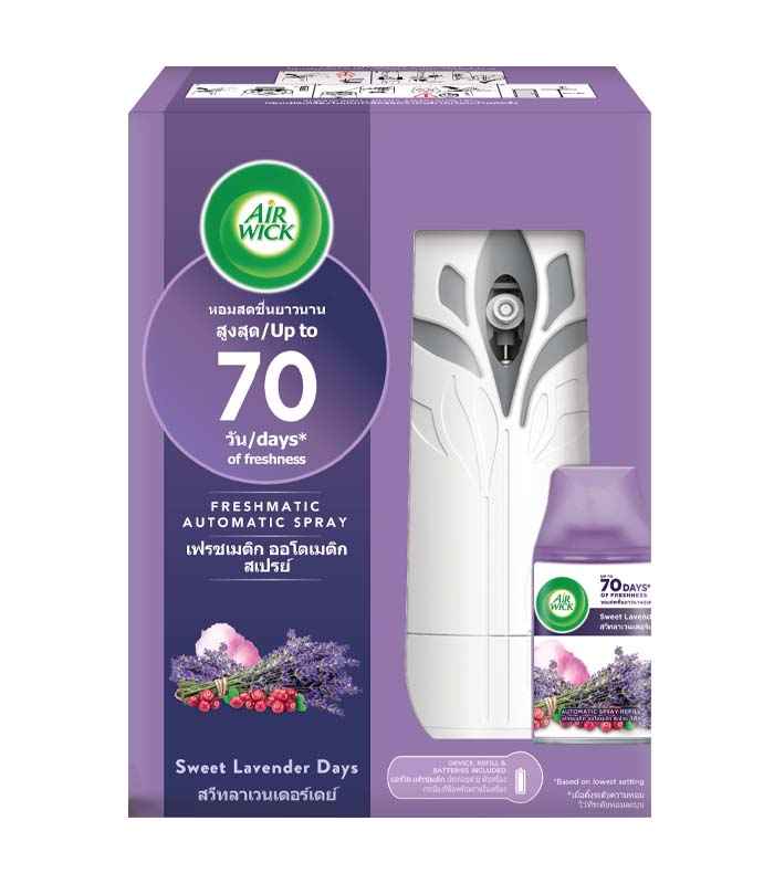 Air Wick Automatic Spray + Refill – Sweet Lavender Days (Up to 70 Days Freshness)