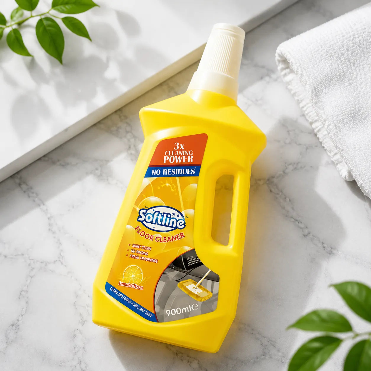Softline Floor Cleaner – Lush Citrus 900ml | 3x Cleaning Power, No Residues