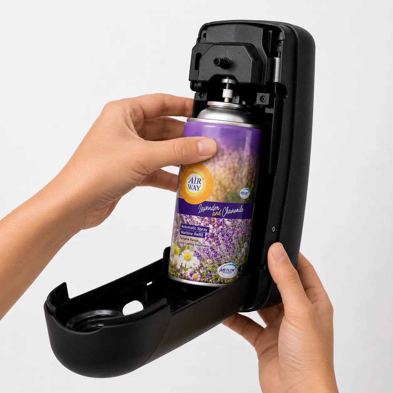Airway Automatic Air Freshener Machine with Free Car Air Freshener & Refill β Lavender and Chamomile