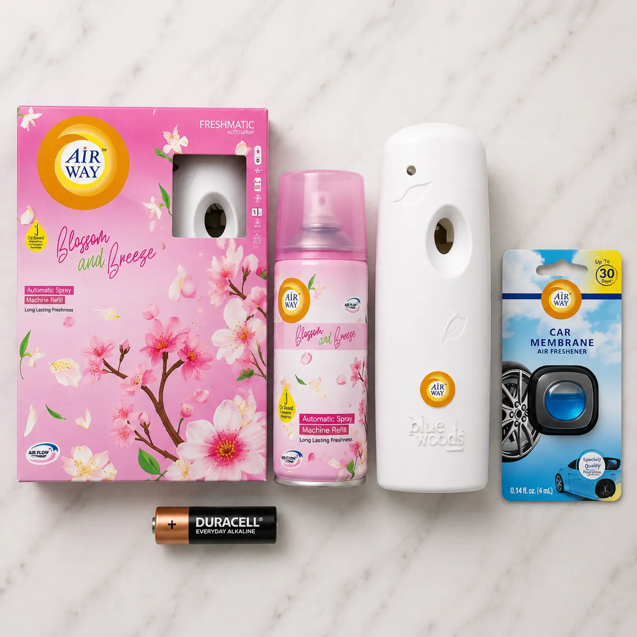Airway Automatic Air Freshener Machine with Free Car Air Freshener & Refill β Blossom & Breeze