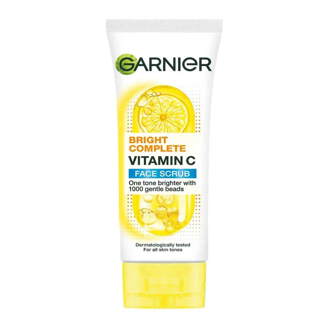 Garnier Bright Complete Vitamin C Face Scrub 100 ml – Micro‑Bead Exfoliating Cleanser for Brighter Skin