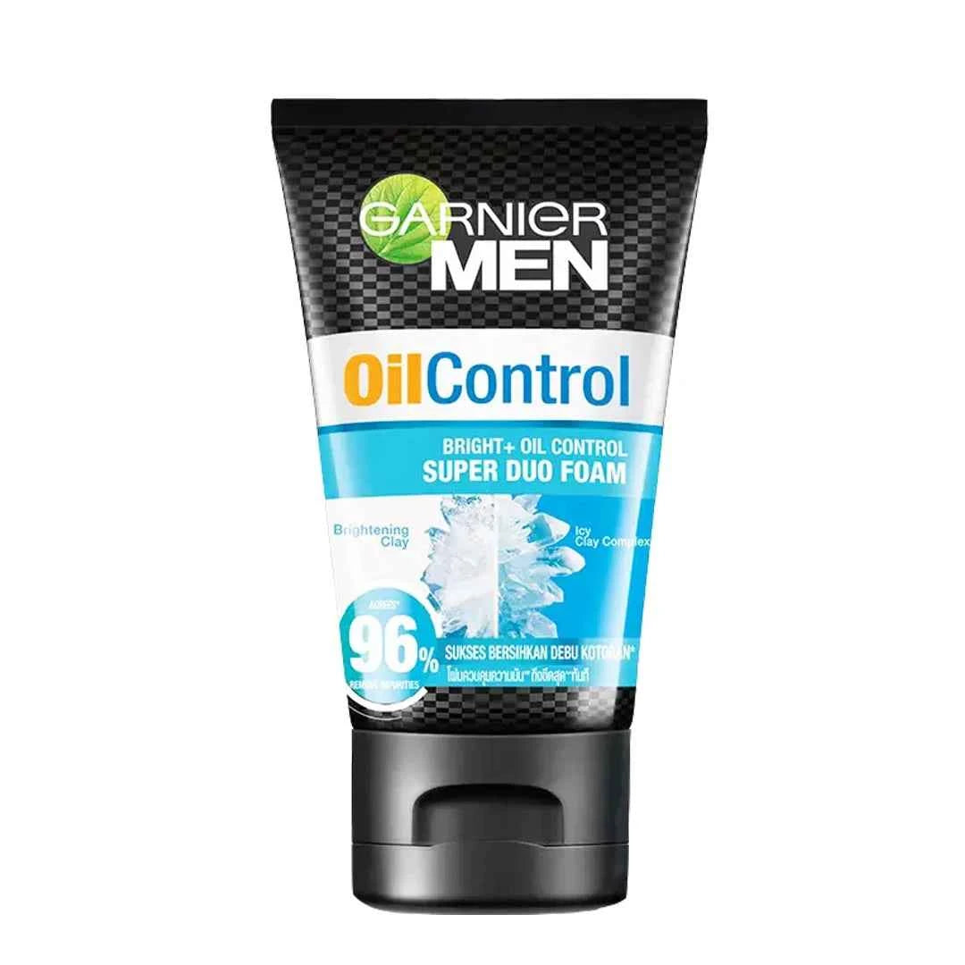 Garnier Men Bright + Oil Control Super Duo Foam, 100ml - Ukbay