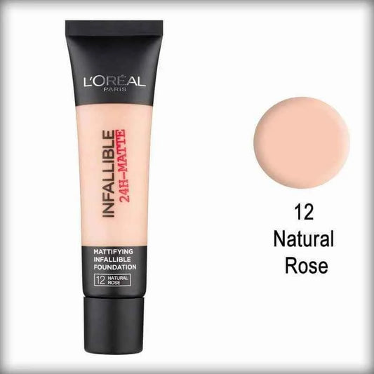 L’Oréal Paris Infallible Foundation Tube – Shades 10 Light Ivory / 12 Natural Beige / 155 Medium Beige – Made by Paris