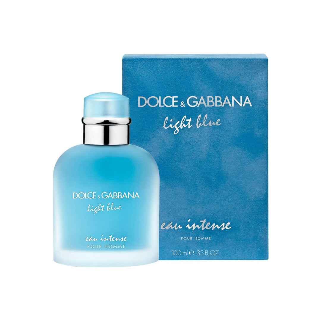 Dolce & Gabbana Light Blue Eau Intense Pour Homme EDP 100 ml – Fresh Woody‑Aquatic Scent with Citrus, Marine & Amberwood