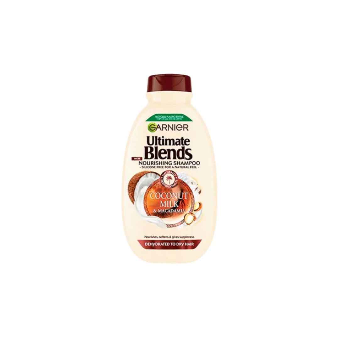 Garnier Ultimate Blends Coconut Milk & Macadamia Shampoo – 400ml | Softening & Nourishing for Normal to Dry Hair