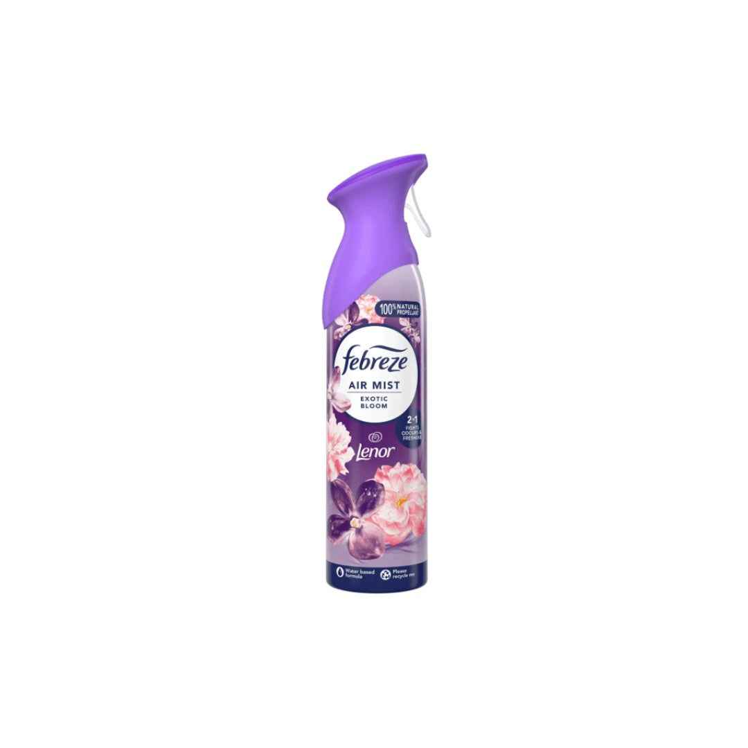 Febreze Air Mist Exotic Bloom – 185ml | Odour-Eliminating Air Freshener Spray with Floral & Fruity Fragrance