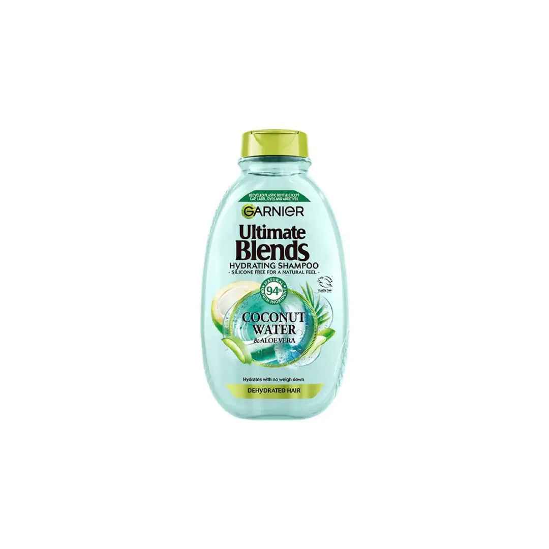 Garnier Ultimate Blends Hydrating Coconut Water & Aloe Vera Shampoo – 400ml | Vegan, Silicone-Free, For Dry & Dehydrated Hair