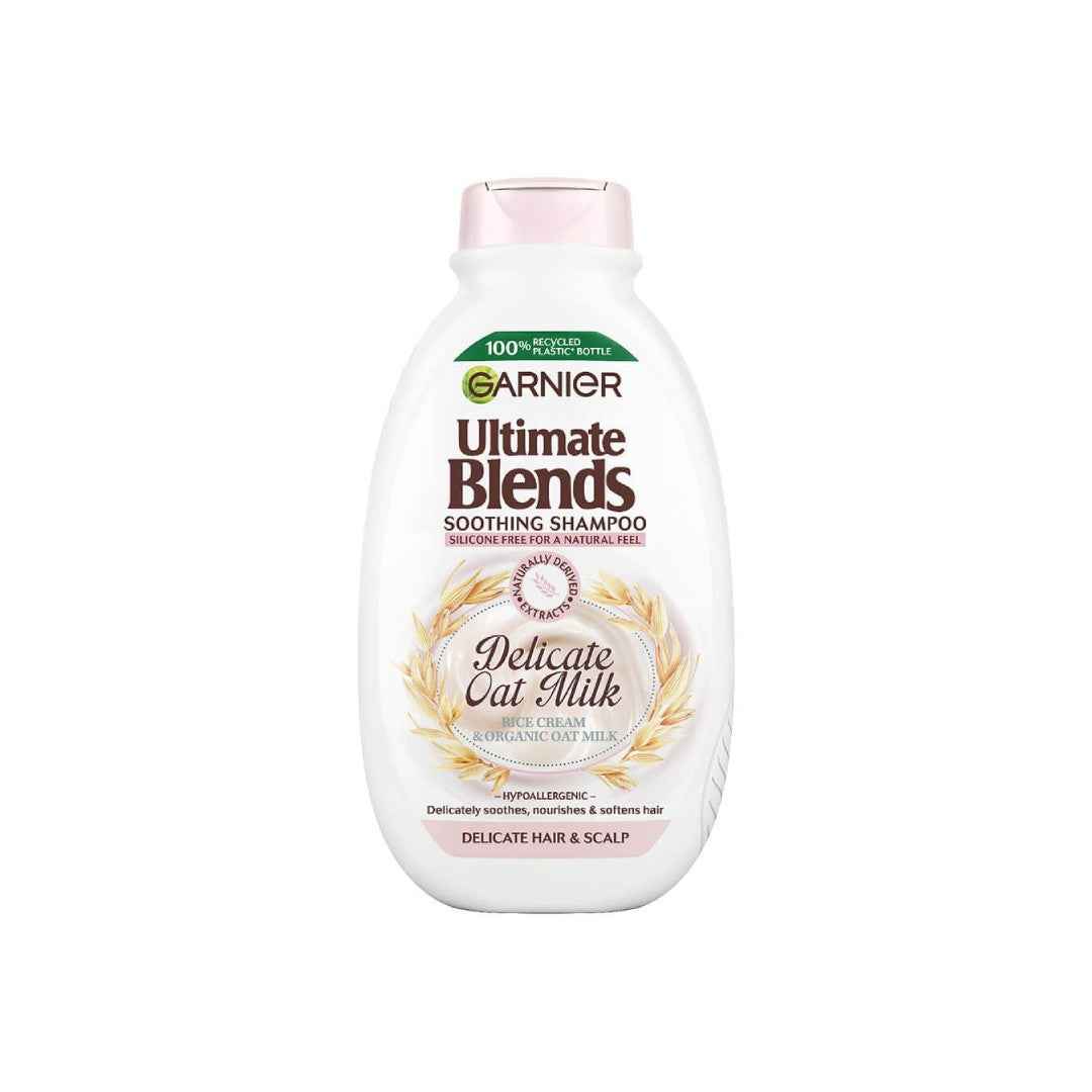 Garnier Ultimate Blends Oat Shampoo for Sensitive Scalps – Soothing & Gentle | 360ml / 400ml | Sulfate-Free