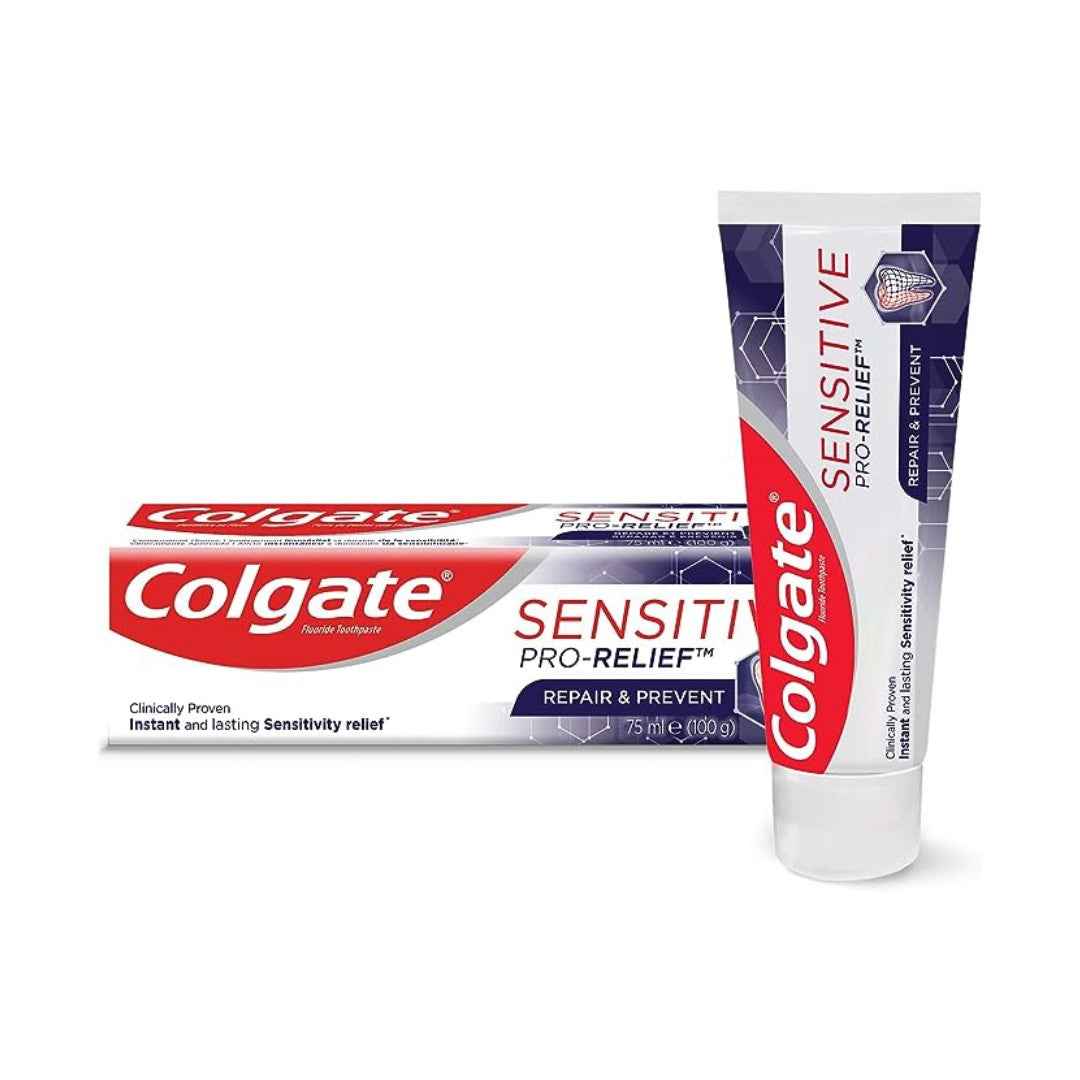 Colgate Sensitive Pro-Relief Repair & Prevent Toothpaste – 75ml (100g) | Advanced Formula for Lasting Sensitivity Relief & Enamel Repair