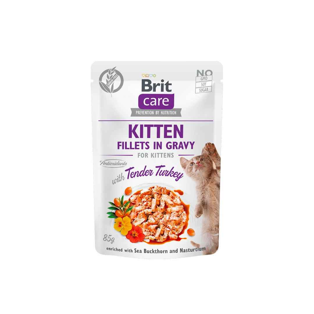 Brit Care - Fillets in Jelly - for Kittens - with Tender Turkey - 85g