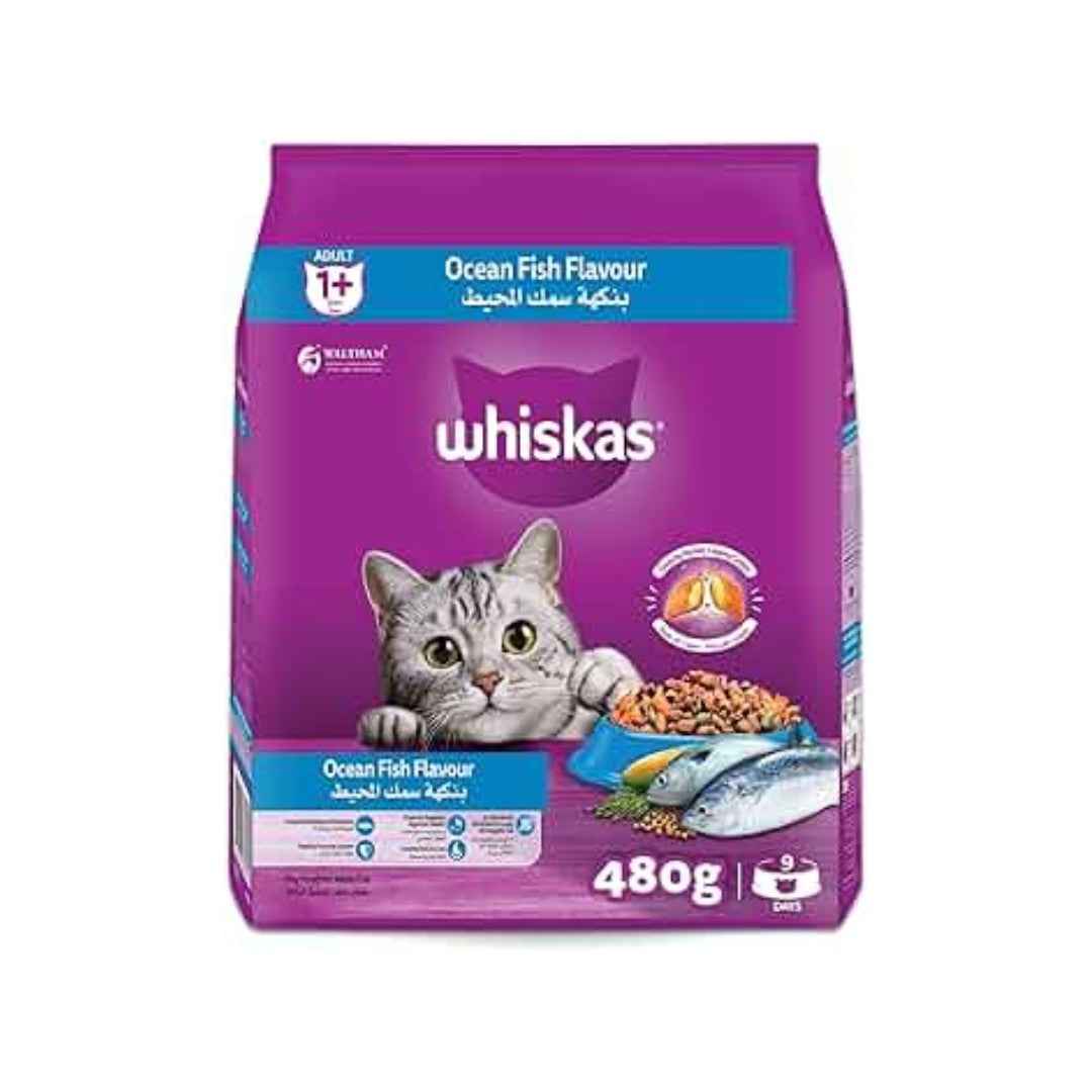 Whiskas Junior Ocean Fish Dry Cat Food – 480g | Complete & Balanced Nutrition for Kittens Aged 2–12 Months