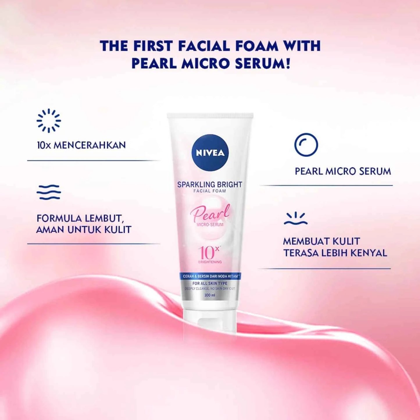 NIVEA Sparkling Bright Facial Wash Imported – 100ml | Deep Clean & Brightening Face Wash