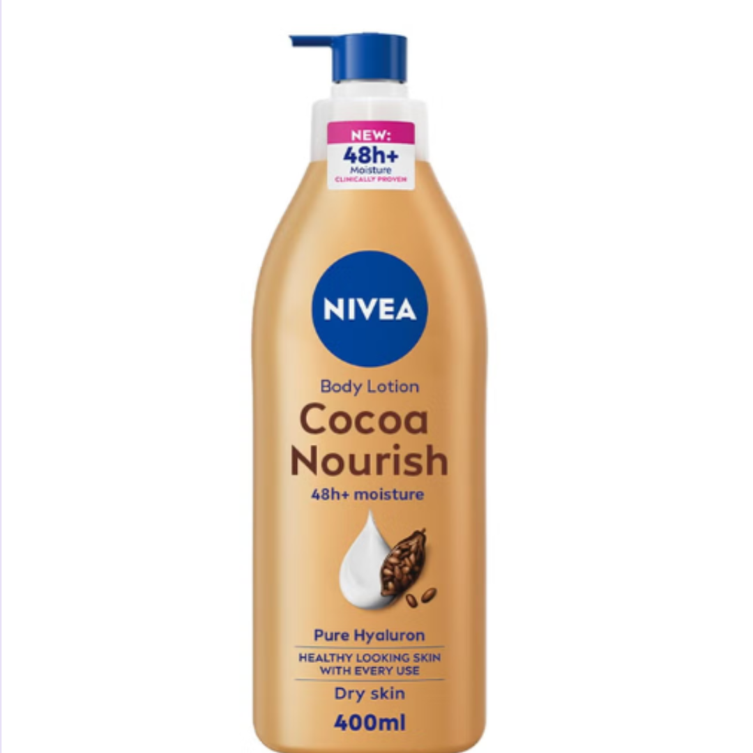 Nivea Body Lotion – Cocoa Nourish 400ml (Made in Europe) | Deeply Moisturizing & Soft Skin