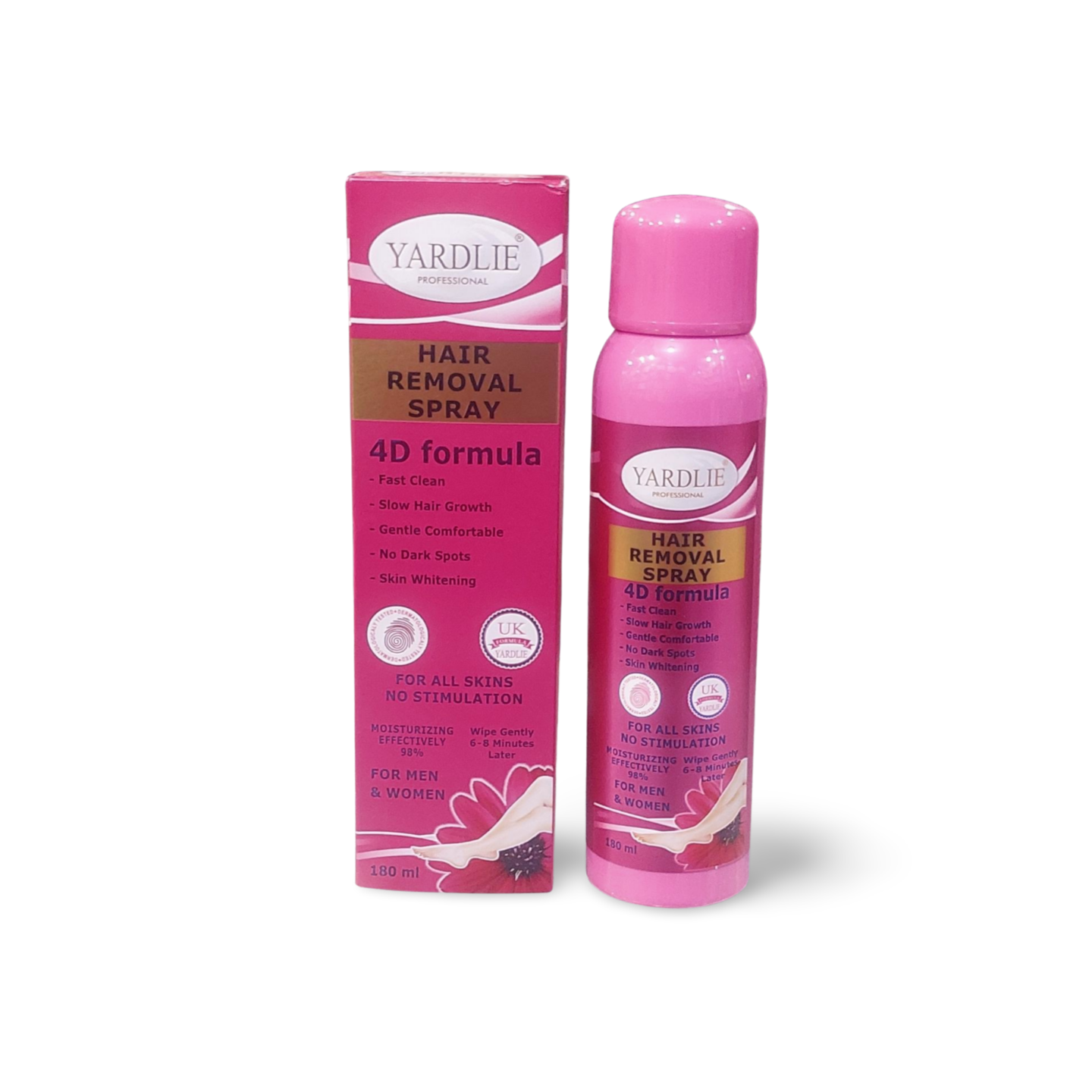 Yardley Professional Hair Removal Spray 4D Formula – 180ml | For All Skin Types