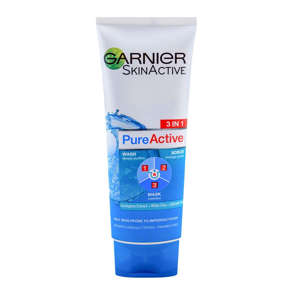 Garnier Skin Naturals Pure Active Face Wash – 100ml (Imported) | Anti-Acne & Oil Control Cleanser