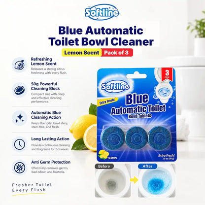 Softline Blue Automatic Toilet Bowl Tablets Lemon Scent