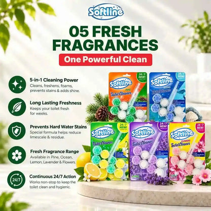 Softline 5 in 1 Automatic Toilet Cleaner Hangers (50g)