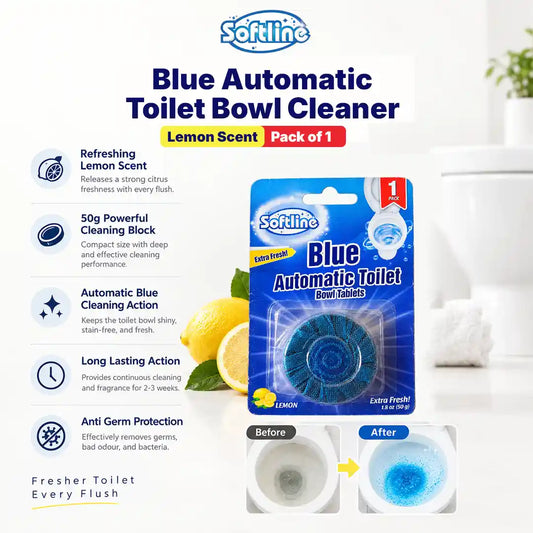 Softline Blue Automatic Toilet Bowl Tablets Lemon Scent