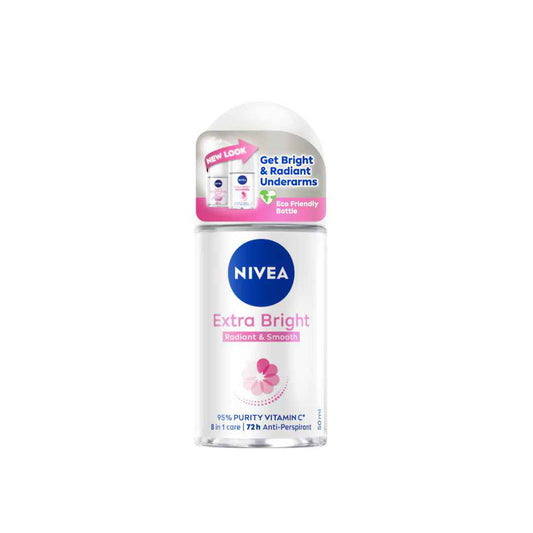 Nivea Men Extra Bright 48H Roll-On Deodorant 50 ml – Brightening Anti‑Perspirant