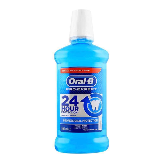 Oral-B Fresh Mint Mouthwash 500ml | Cavity Protection & Long-Lasting Freshness | Made in Europe