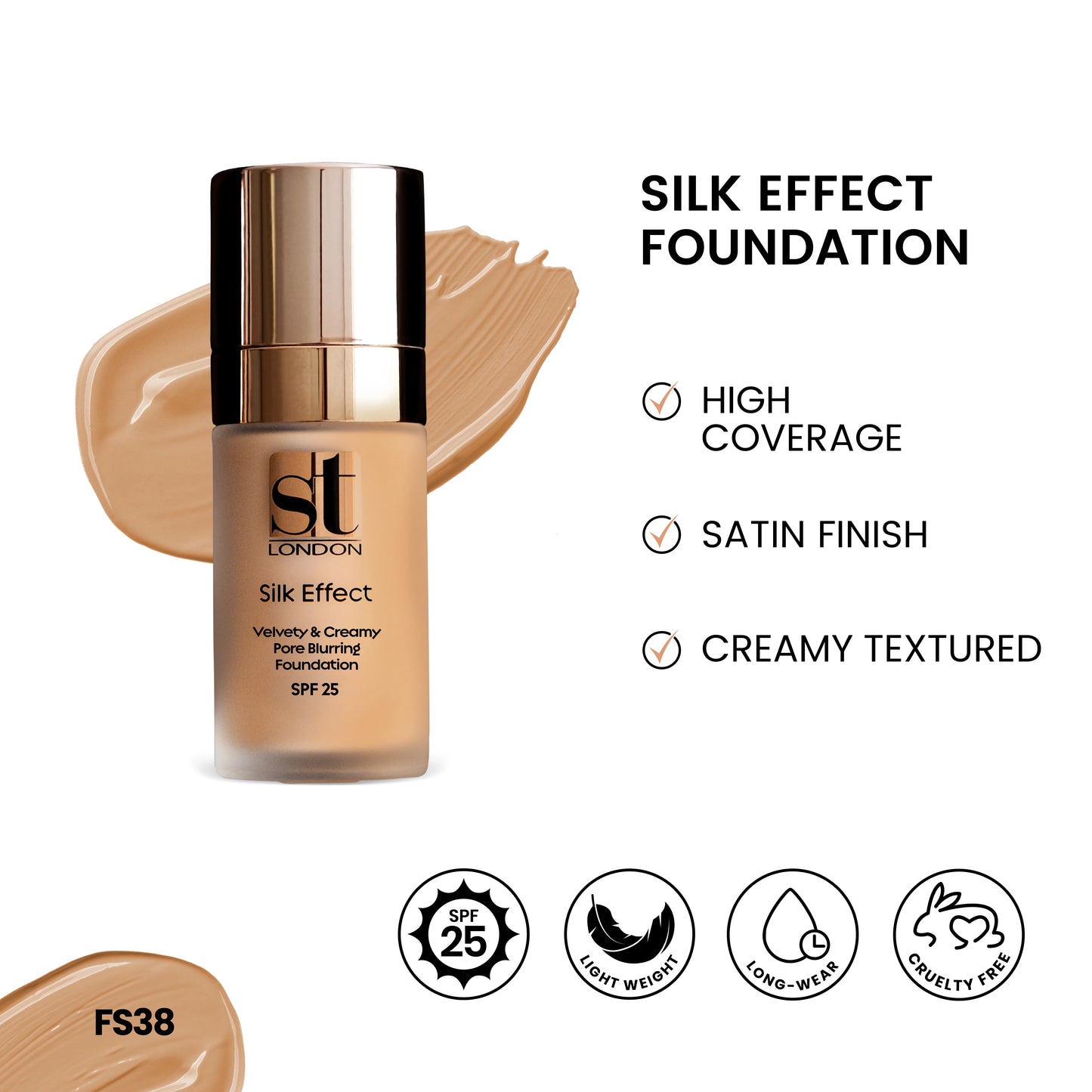 ST London – Silk Effect Foundation (High Coverage, Satin Finish)