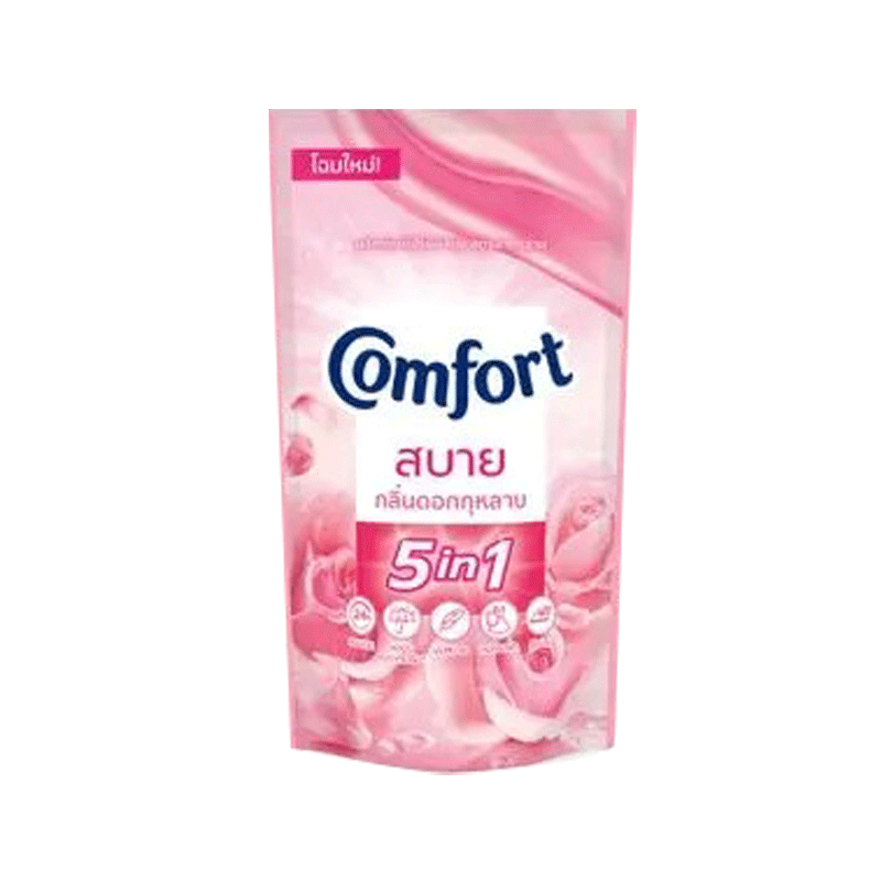 Comfort Fabric Softener 5-in-1 Pink Rose Scent 500ml Pouch – Imported from Thailand