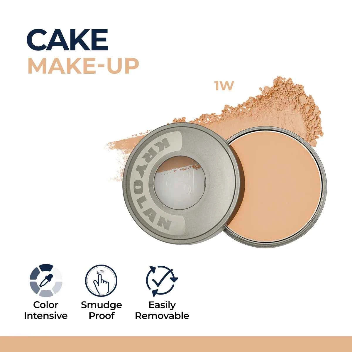 Kryolan Professional Cake Makeup - Water & Sweat Resistant Body Foundation