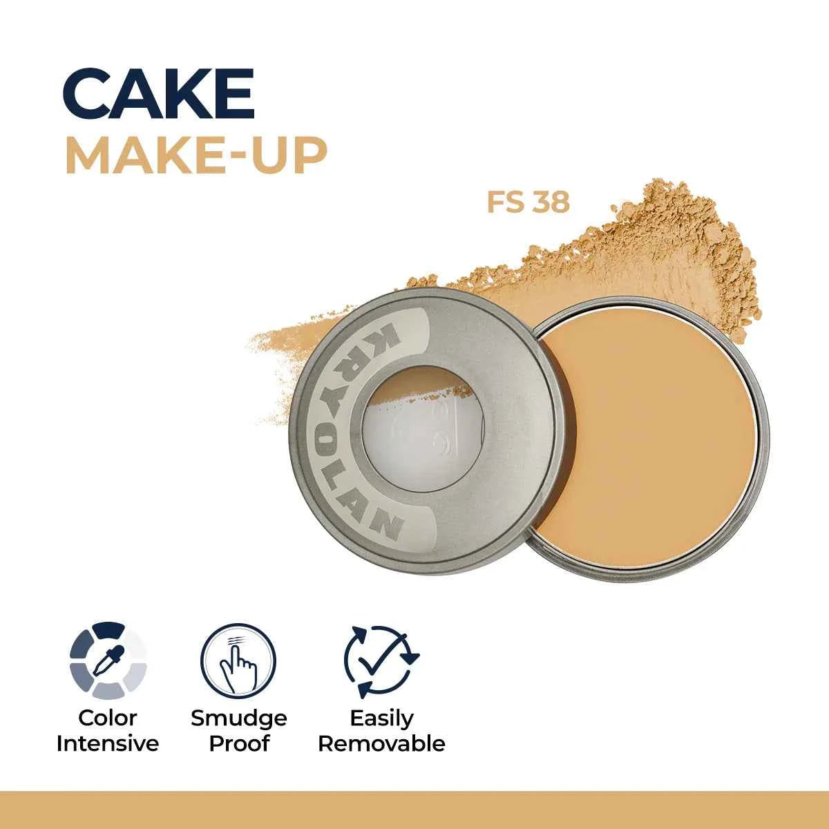 Kryolan Professional Cake Makeup - Water & Sweat Resistant Body Foundation