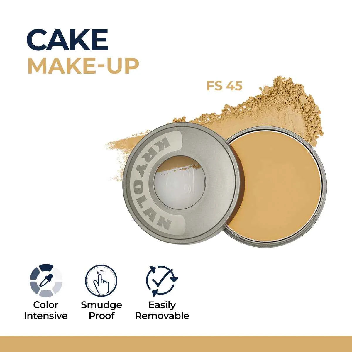 Kryolan Professional Cake Makeup - Water & Sweat Resistant Body Foundation