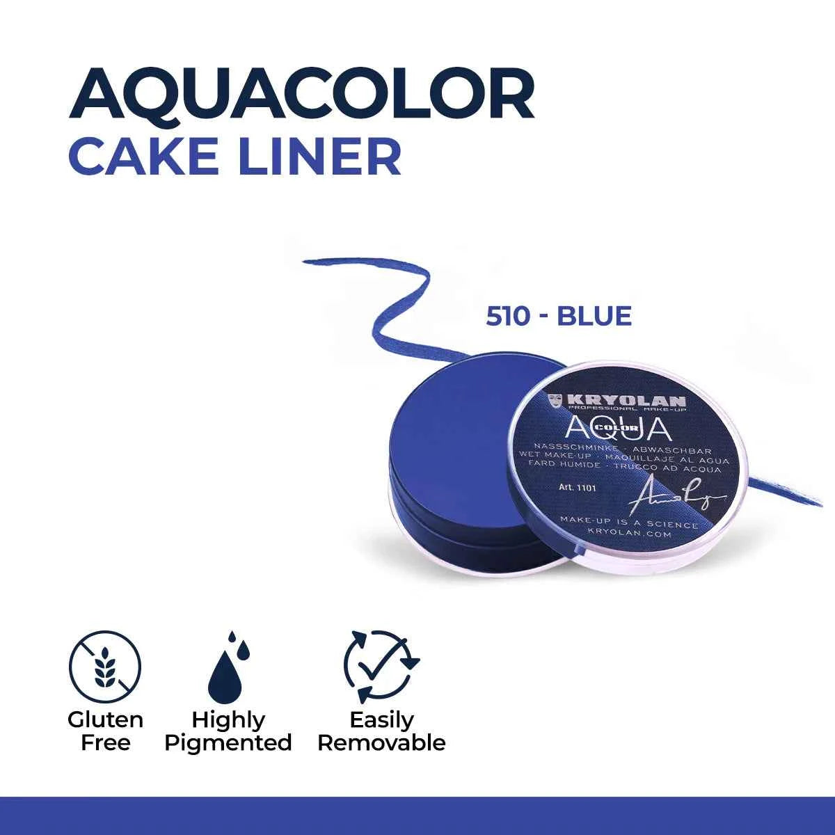 Kryolan Aquacolor Professional Water-Activated Cake Eyeliner