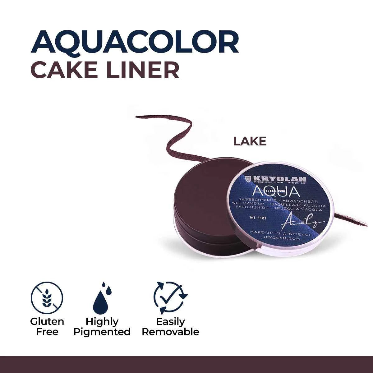 Kryolan Aquacolor Professional Water-Activated Cake Eyeliner