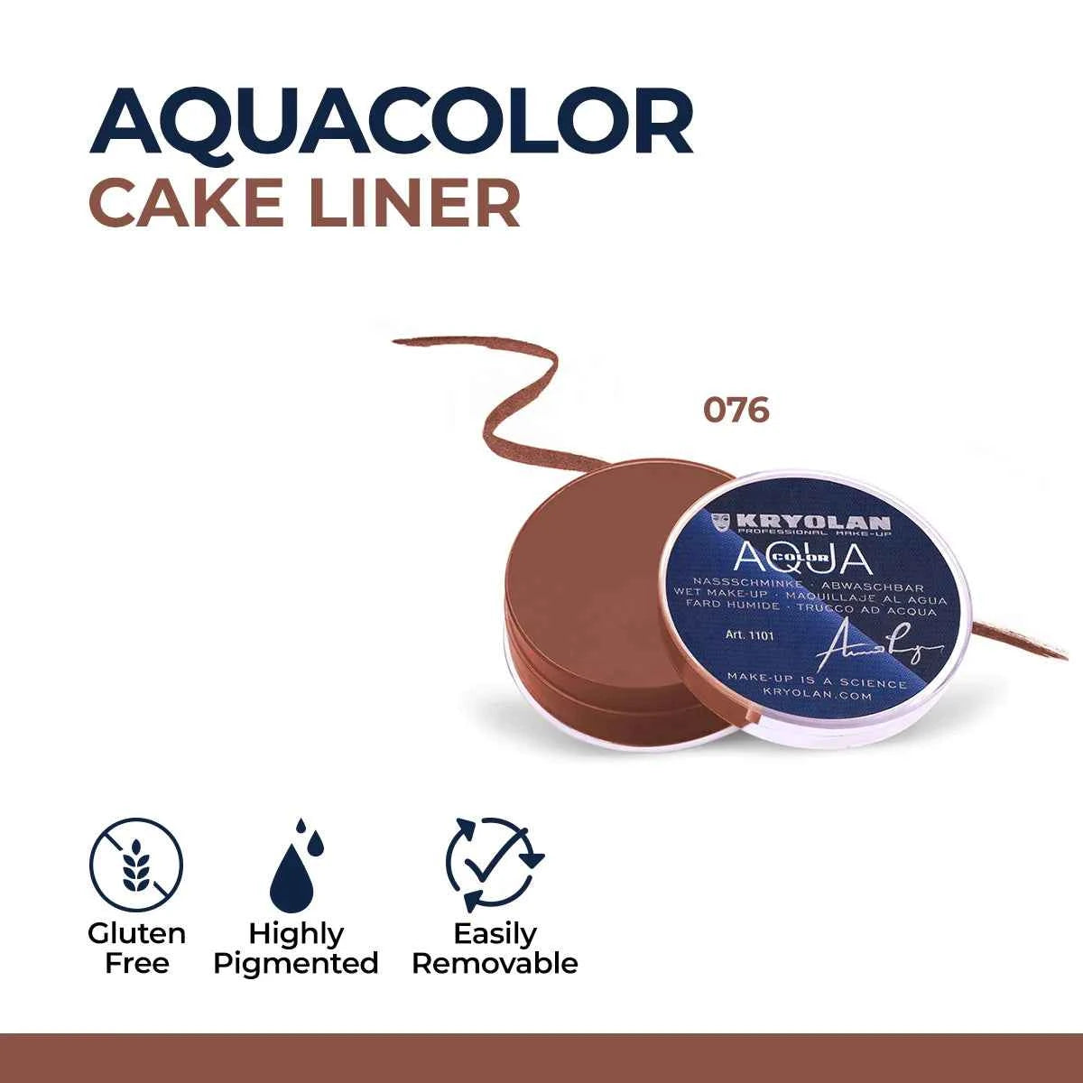 Kryolan Aquacolor Professional Water-Activated Cake Eyeliner