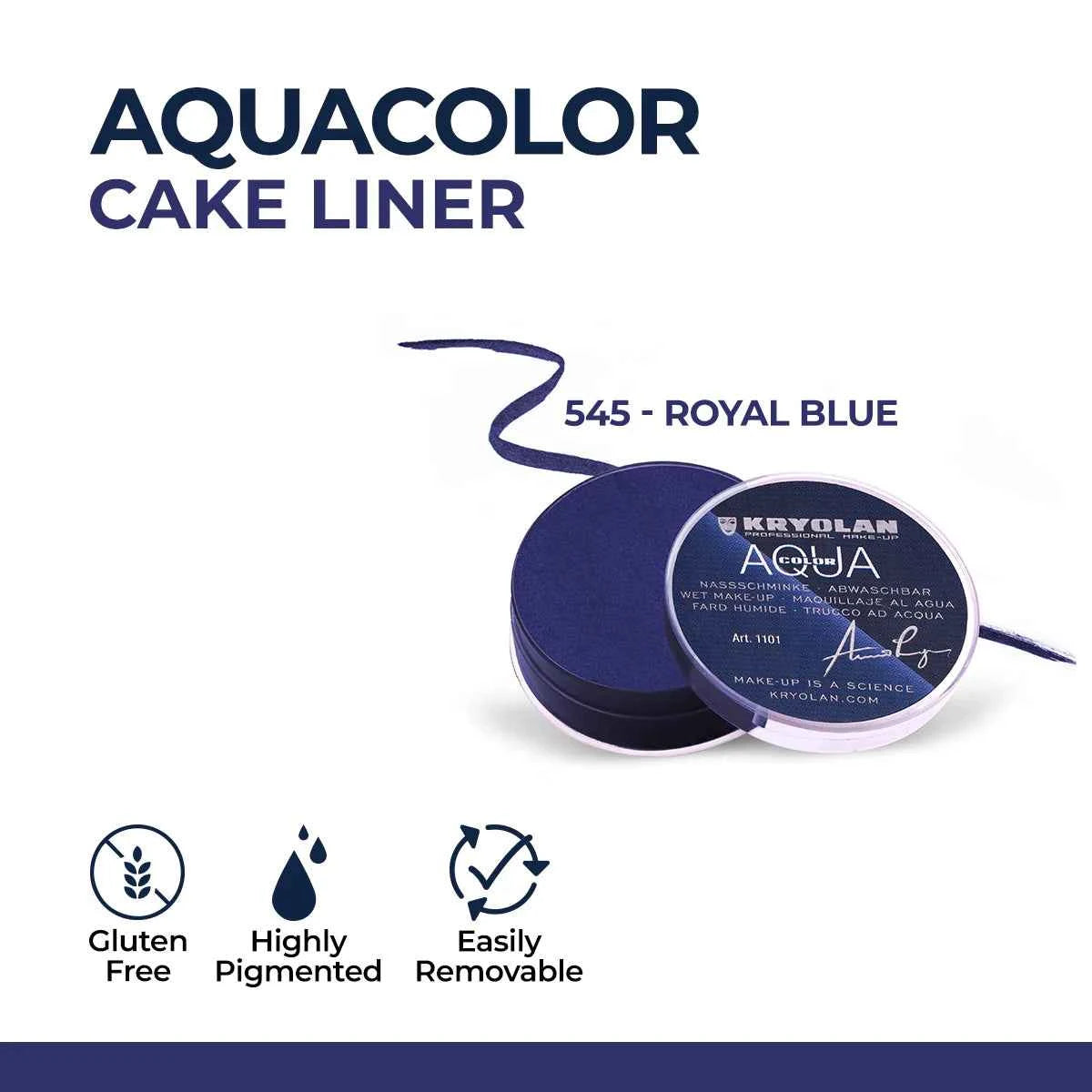Kryolan Aquacolor Professional Water-Activated Cake Eyeliner