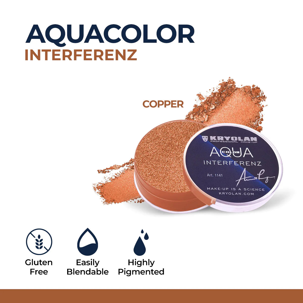 Kryolan Aquacolor Interferenz Face & Body Paint – Professional Water-Based Makeup